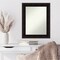 Amanti Art Non-Beveled Wood Wall Mirror, Portico Espresso Frame